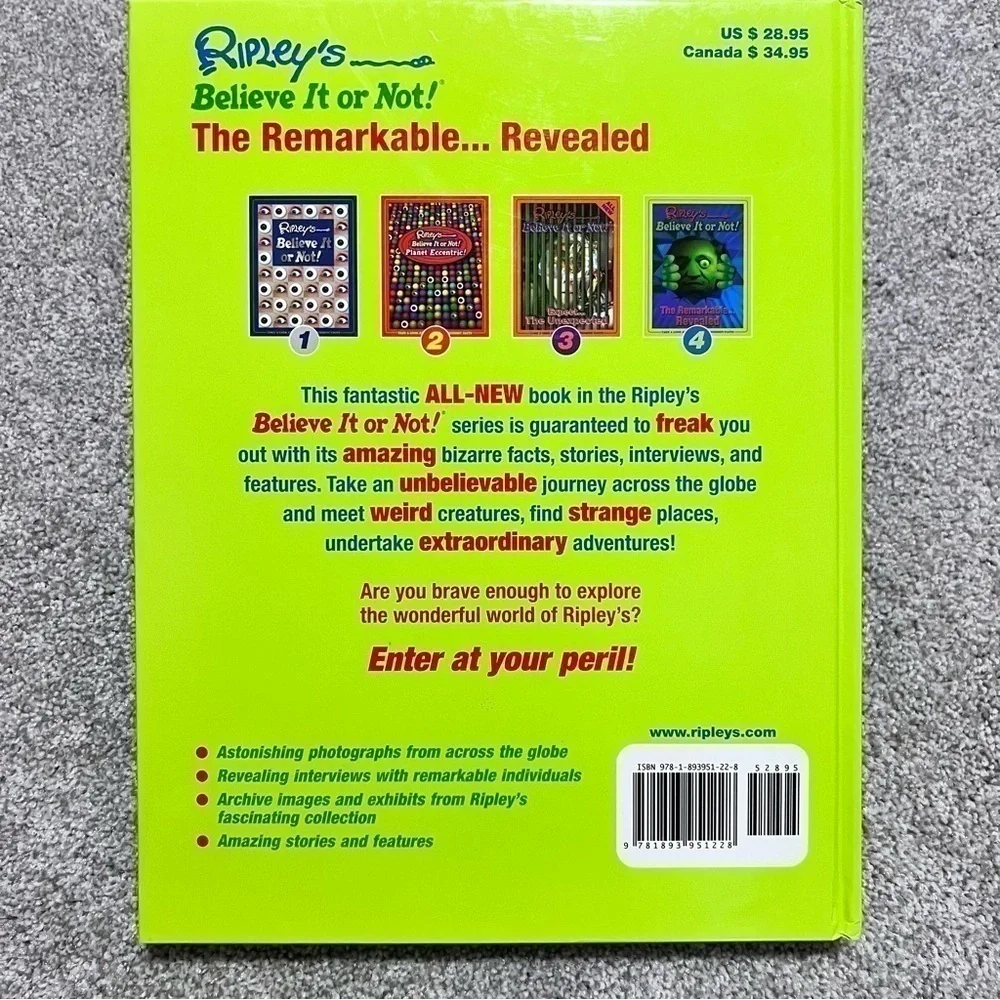 New! Ripley’s Believe it or not hardback book 2007’